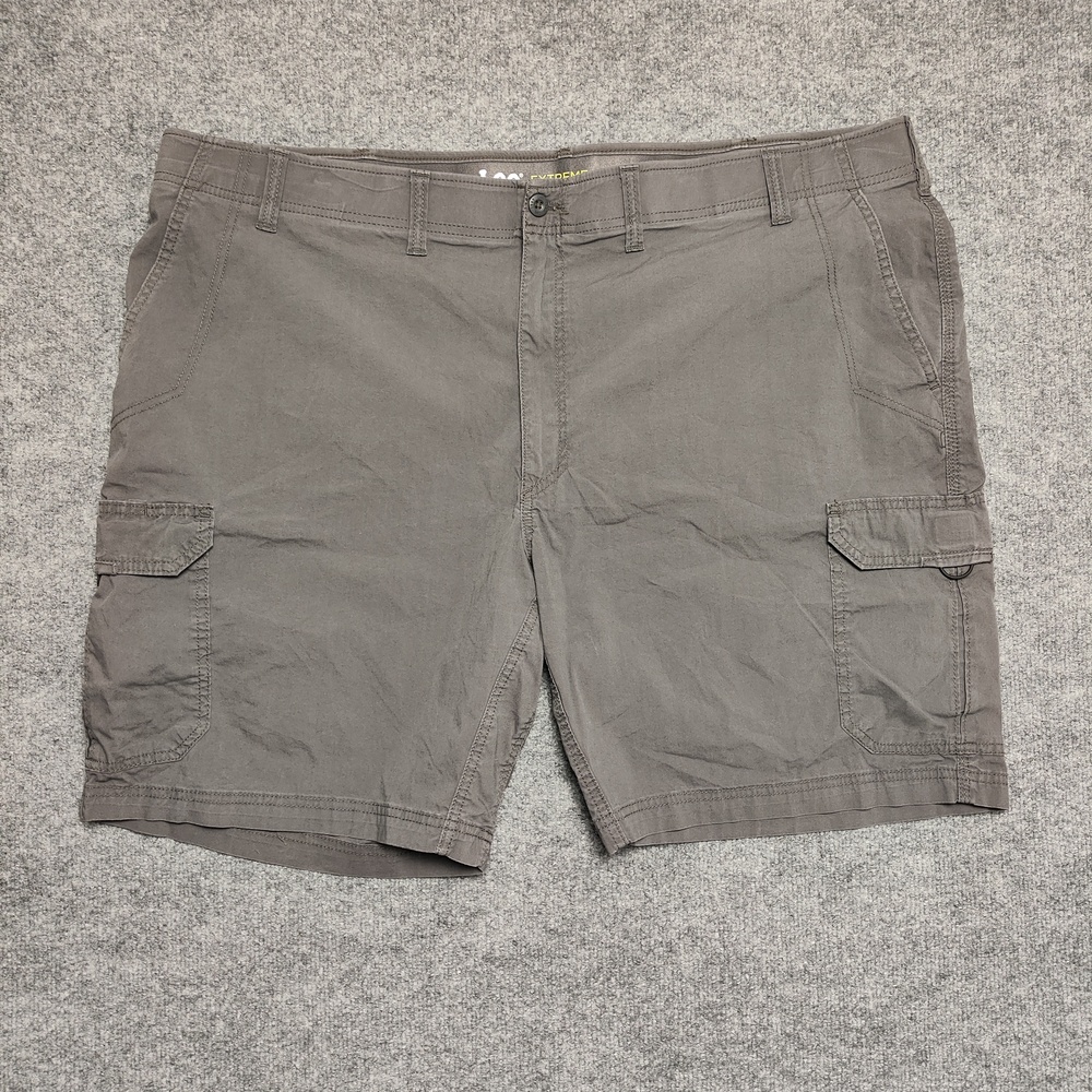 Lee Shorts Mens 50 Gray Cargo Microfiber Extreme Motion Stretch Pockets Casual